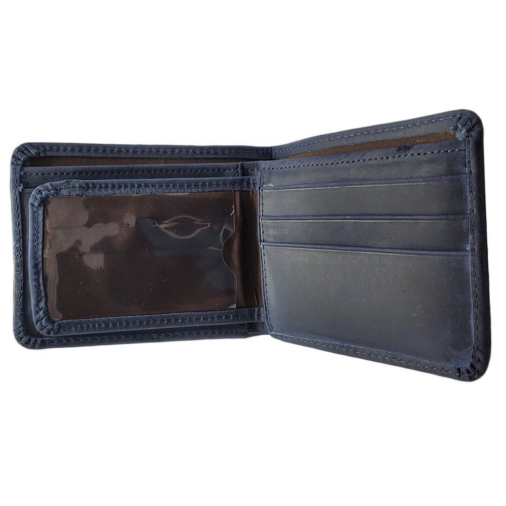 NEW YORK CITY USA MEN'S NAVY BLUE WALLET / CARD ID - Picture 4 of 7